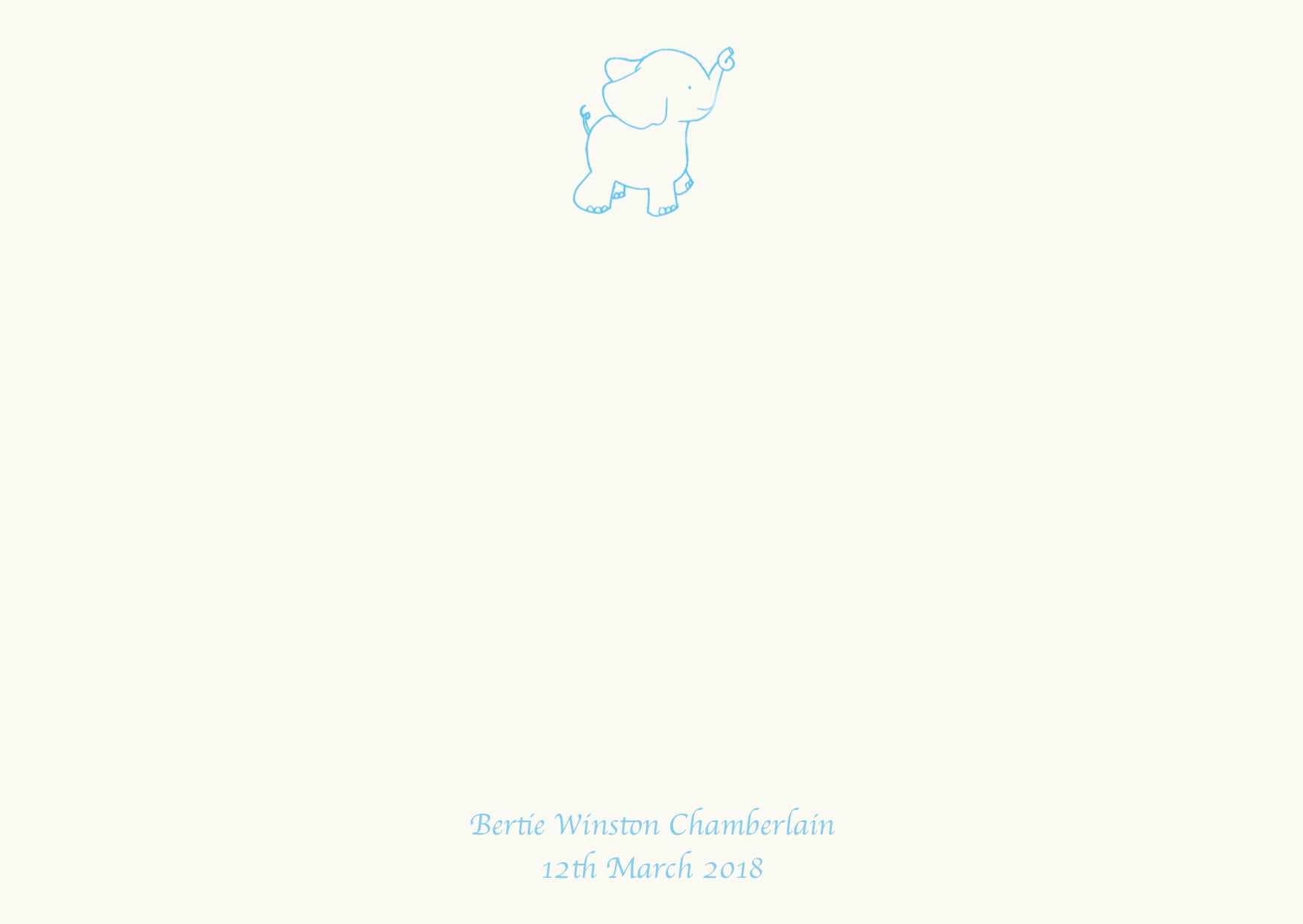 Elephant (Blue, Pink or Grey Options)